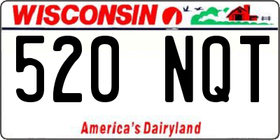 WI license plate 520NQT
