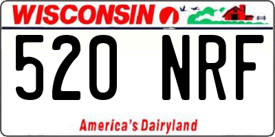 WI license plate 520NRF