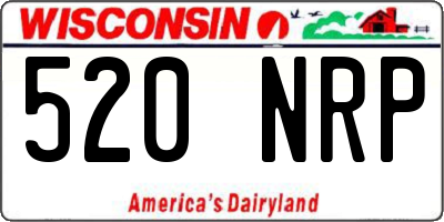 WI license plate 520NRP