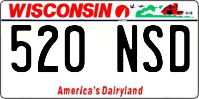 WI license plate 520NSD