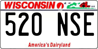 WI license plate 520NSE