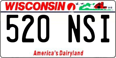 WI license plate 520NSI