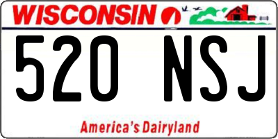 WI license plate 520NSJ