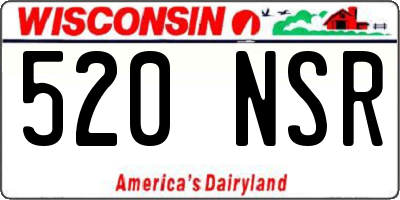 WI license plate 520NSR
