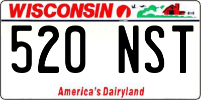 WI license plate 520NST