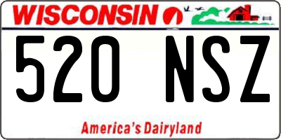 WI license plate 520NSZ