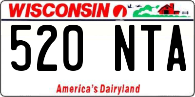 WI license plate 520NTA