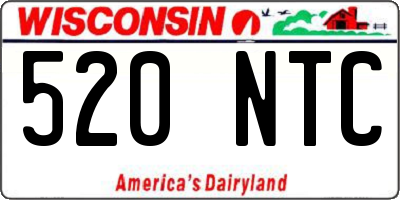 WI license plate 520NTC