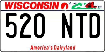 WI license plate 520NTD