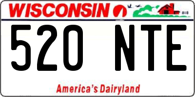 WI license plate 520NTE