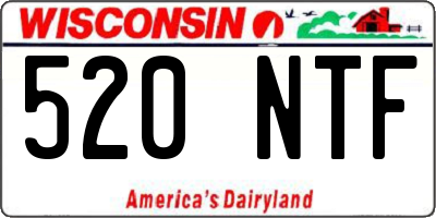 WI license plate 520NTF