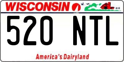 WI license plate 520NTL
