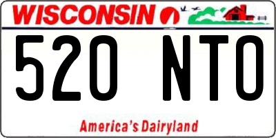 WI license plate 520NTO