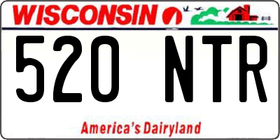WI license plate 520NTR