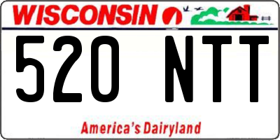 WI license plate 520NTT