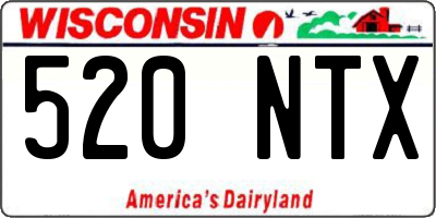 WI license plate 520NTX
