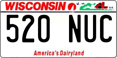 WI license plate 520NUC