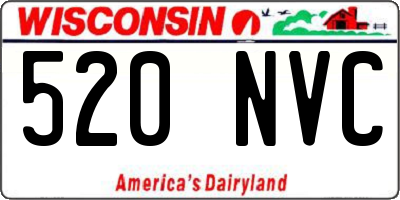 WI license plate 520NVC