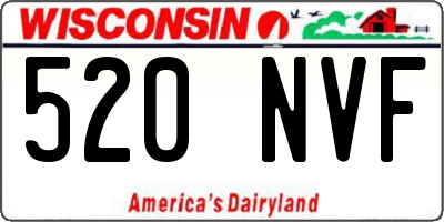 WI license plate 520NVF