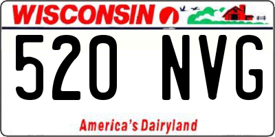 WI license plate 520NVG