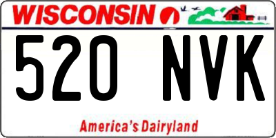WI license plate 520NVK