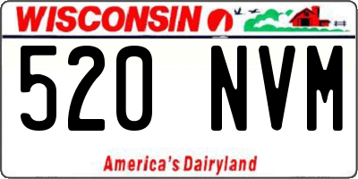 WI license plate 520NVM