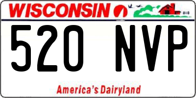WI license plate 520NVP