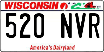 WI license plate 520NVR