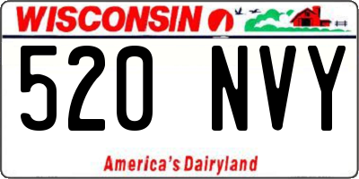 WI license plate 520NVY