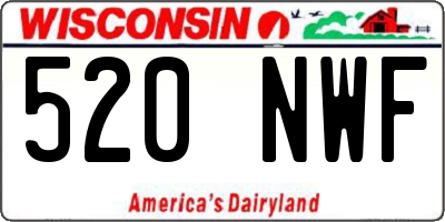 WI license plate 520NWF