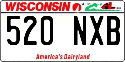 WI license plate 520NXB