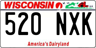 WI license plate 520NXK
