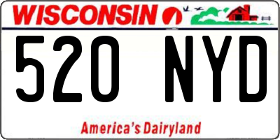 WI license plate 520NYD