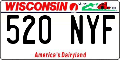 WI license plate 520NYF