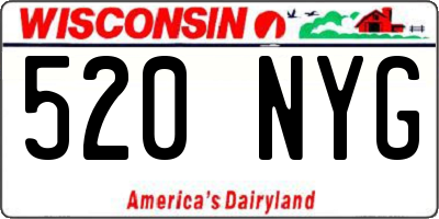 WI license plate 520NYG