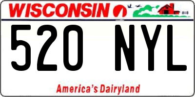 WI license plate 520NYL