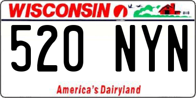WI license plate 520NYN