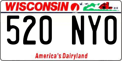 WI license plate 520NYO