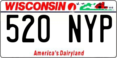 WI license plate 520NYP