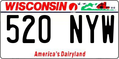 WI license plate 520NYW