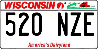 WI license plate 520NZE