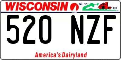 WI license plate 520NZF