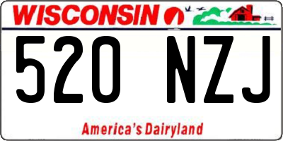 WI license plate 520NZJ