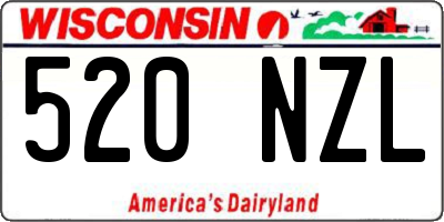 WI license plate 520NZL