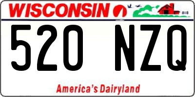 WI license plate 520NZQ