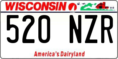 WI license plate 520NZR