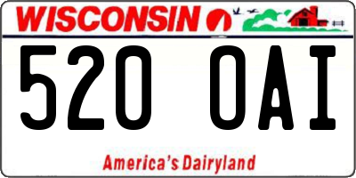 WI license plate 520OAI