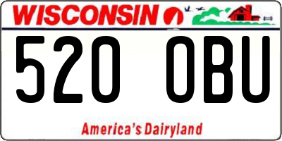 WI license plate 520OBU