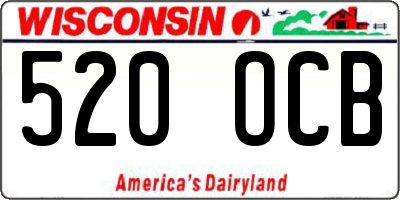 WI license plate 520OCB