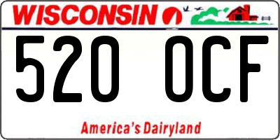 WI license plate 520OCF
